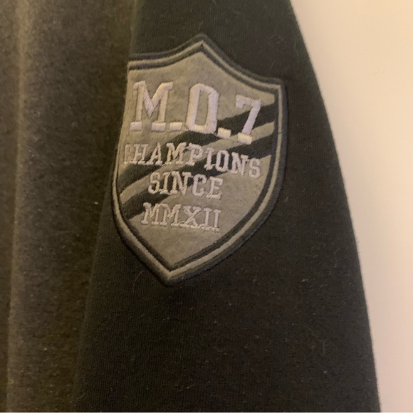 MOST OFFICIAL SEVEN MO7 Varsity Champions Jacket in Black & Gray - Picture 4 of 6